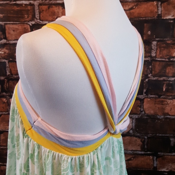 LAST CHANCE! CLOSET CLOSING! Rebel Yell flowy cross-neck summer tunic shirt XS - Picture 3 of 7